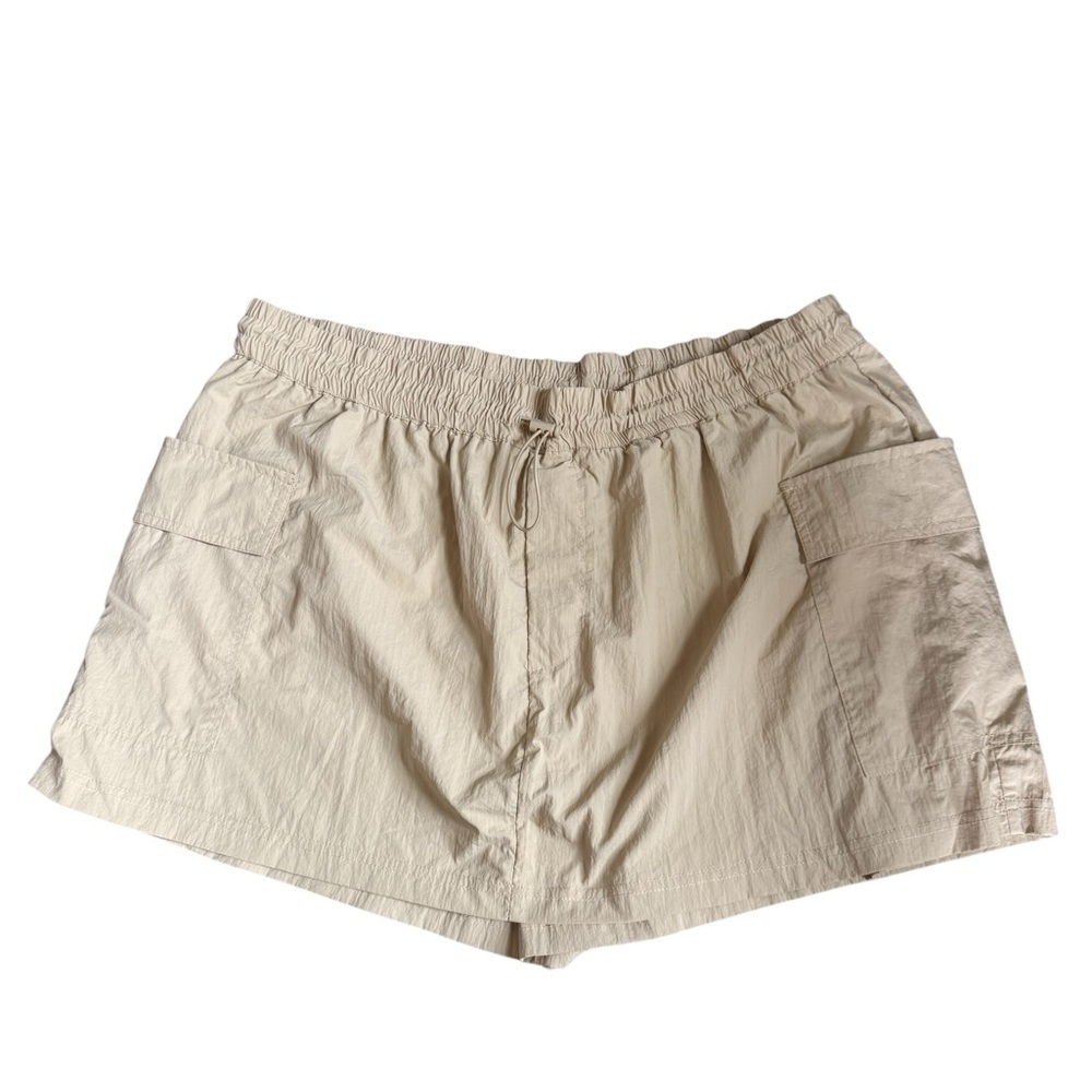 Adjustable Waist Khaki Cargo Skort